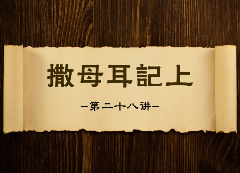 【撒母耳记上】第二十八讲