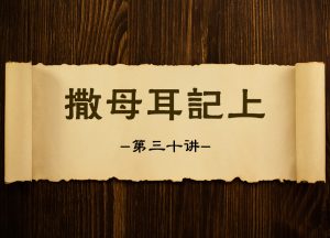 【撒母耳记上】第三十讲